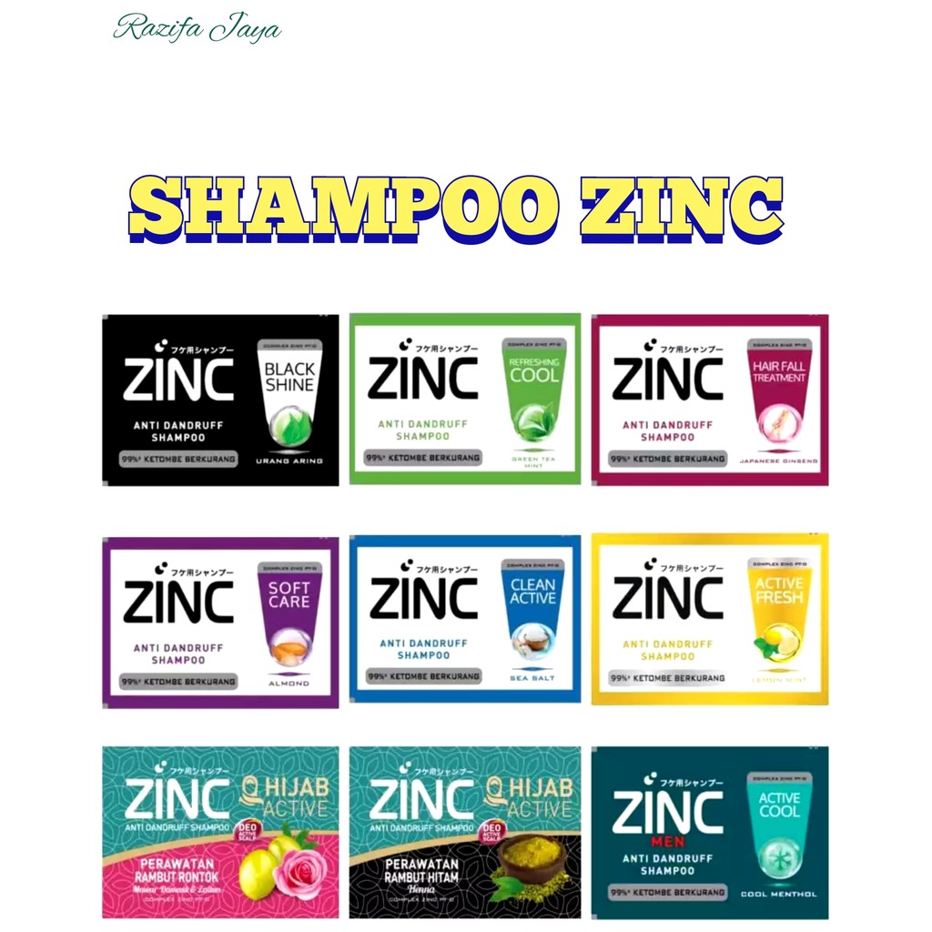 Shampoo Zinc / Shampo Zinc Sachet / Shampo Zinc Renteng