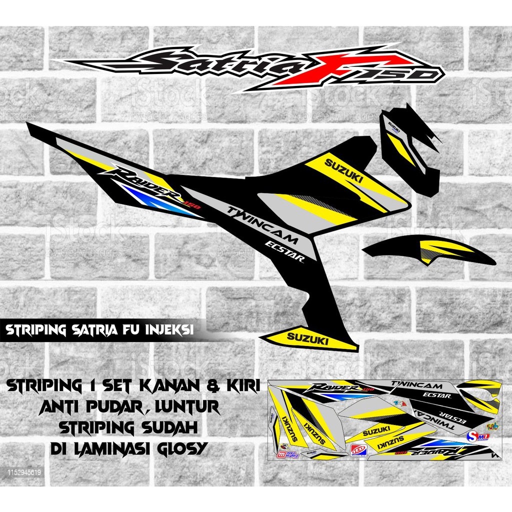 STRIPING VARIASI LIS BODY MOTOR SATRIA FU INJEKSI RAIDER