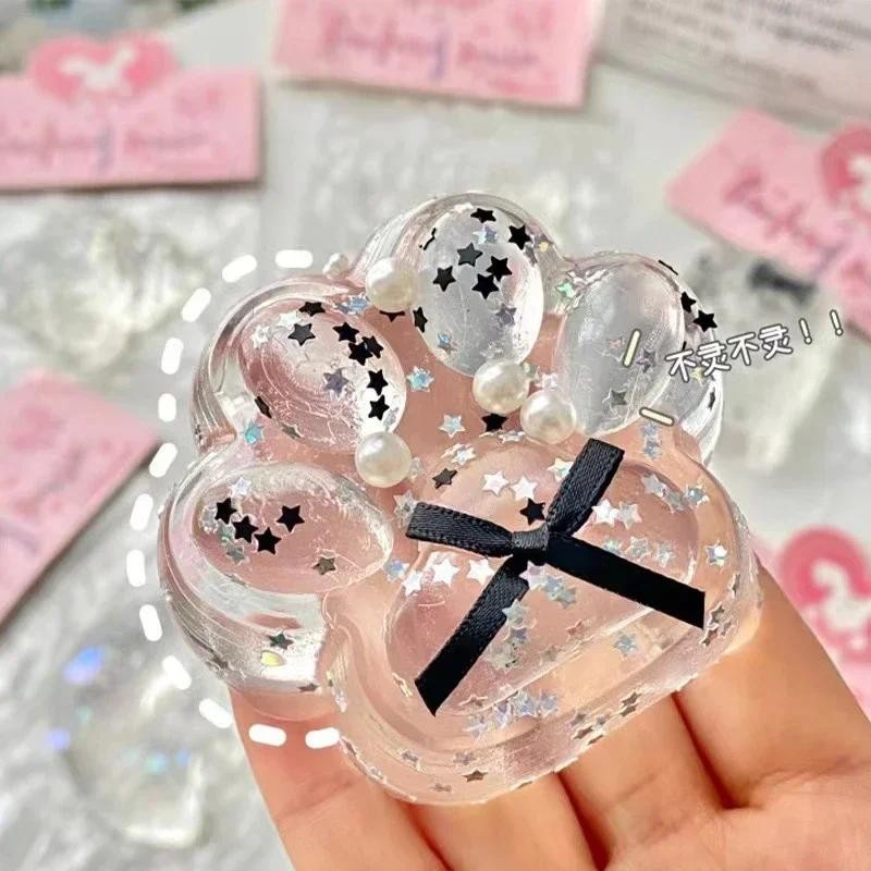 

Taba Squishy Cat Paw Squeeze Toys,Kawaii Cat Paw Squishies PVC Sensory Toys,Stress Relieving Fur Ball OPP Package Gifts for Kids