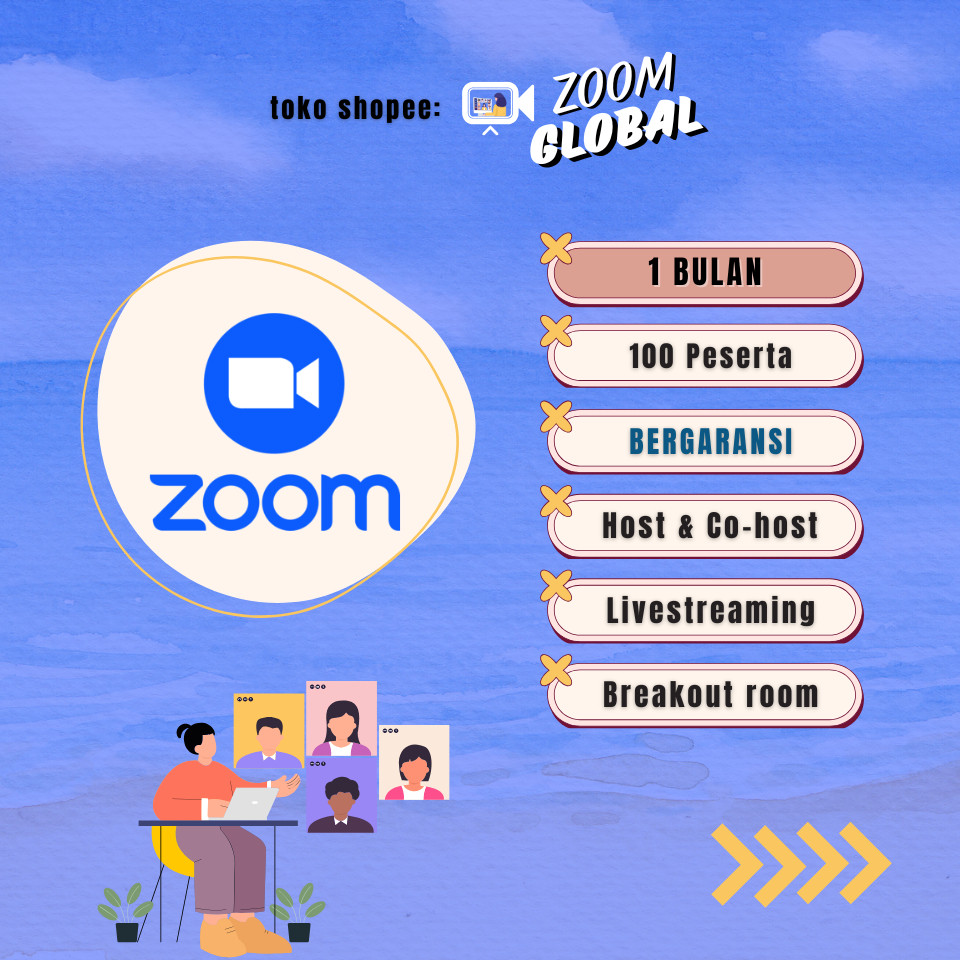 Zoom Pro Lisensi 1 Bulan (28 Hari) Full Garansi