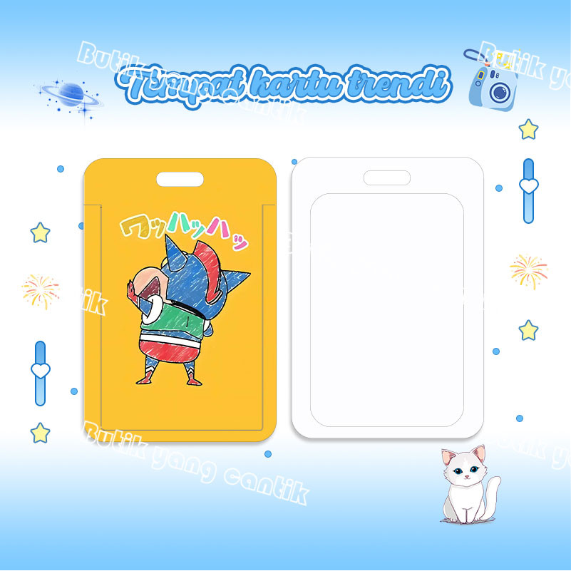 

ID Card Holder, Tempat kartu lucu Crayon Shin-chan, cocok untuk kantor/sekolah, kartu pelajar/kartu transportasi, kartu akses, KTP, Flazz, kartu kredit elektronik dan uang elektronik.