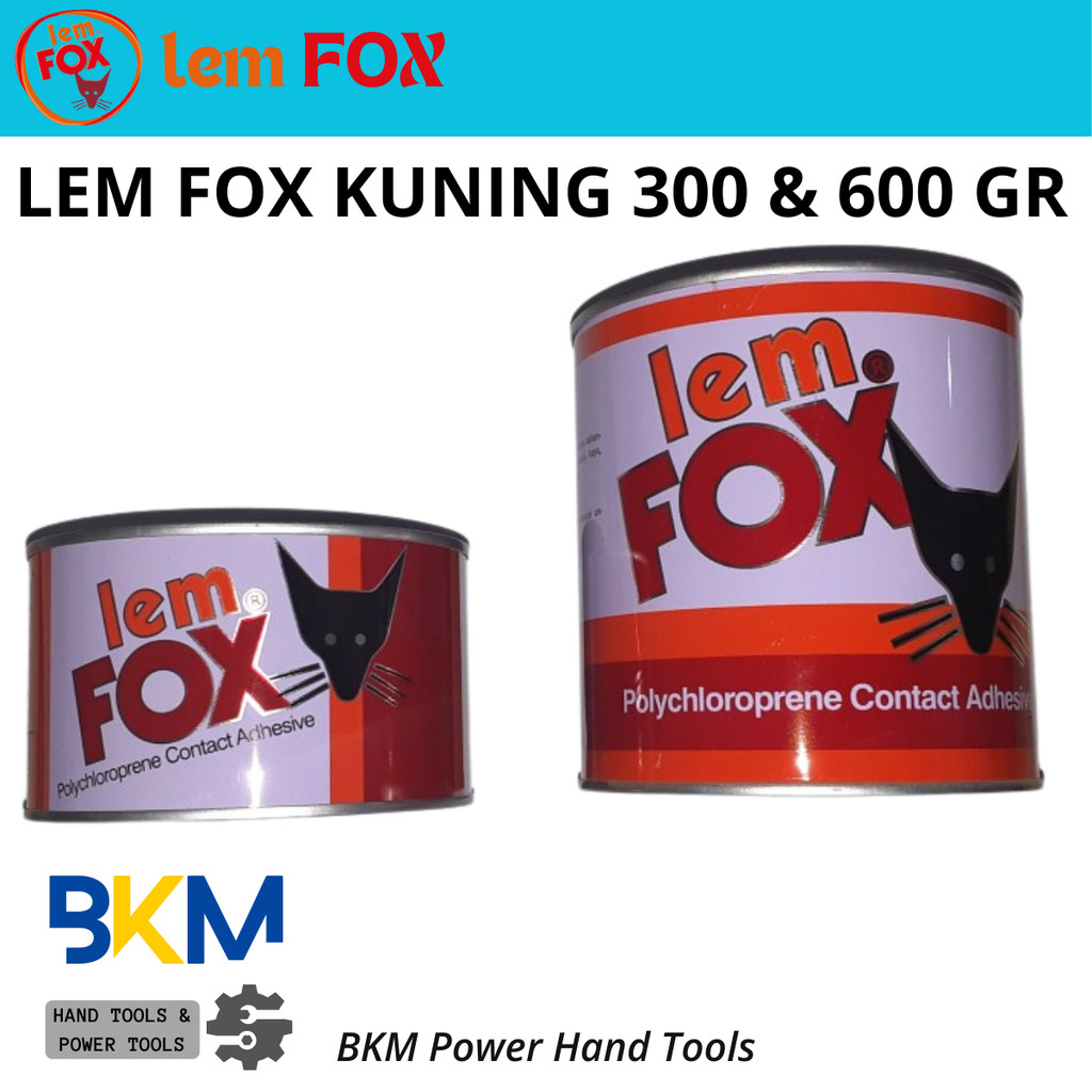 

Lem Fox Kuning Kaleng Merah 300 gr 600 gr Lem Fox Kuning Super 300 gram 600 gram