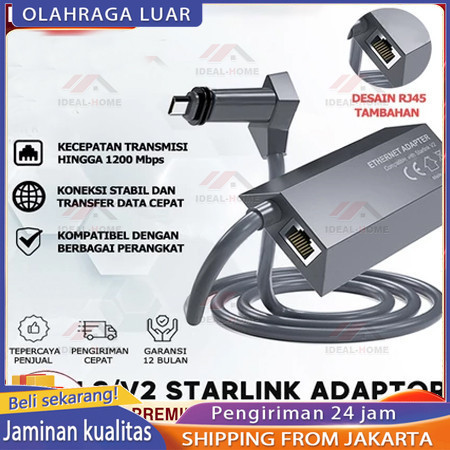 【Dukungan COD】KONGDO STARLINK Adaptor Lan Starlink V2/Gen 2 Starlink Ethernet Adaptor / Lan / RJ45 S