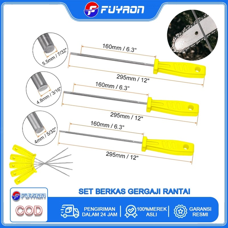 Set Kikir Gergaji 3 Potong/Set Kikir Baja/Set Kikir Besi Diameter 4.0mm 4.8mm 5.5mm Kikir Gergaji