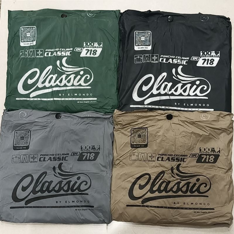 DISKON JAS HUJAN CLASSIC ELMONDO 718 JAS HUJAN PONCO CELANA JUMBO - JAS HUJAN SETELAN TEBAL ELMONDO