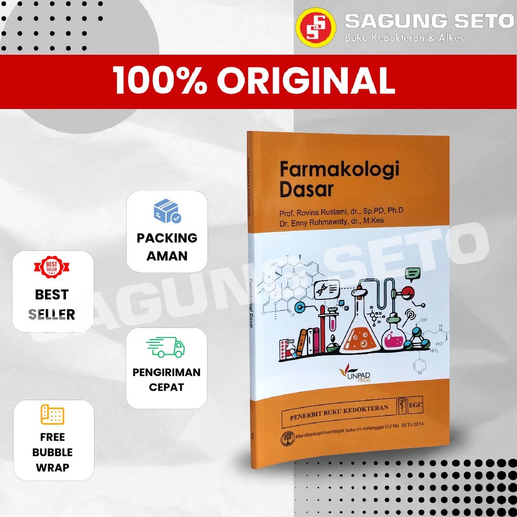 BUKU FARMAKOLOGI DASAR / BUKU FARMASI / FARMAKO - ROVINA RUSLAMI