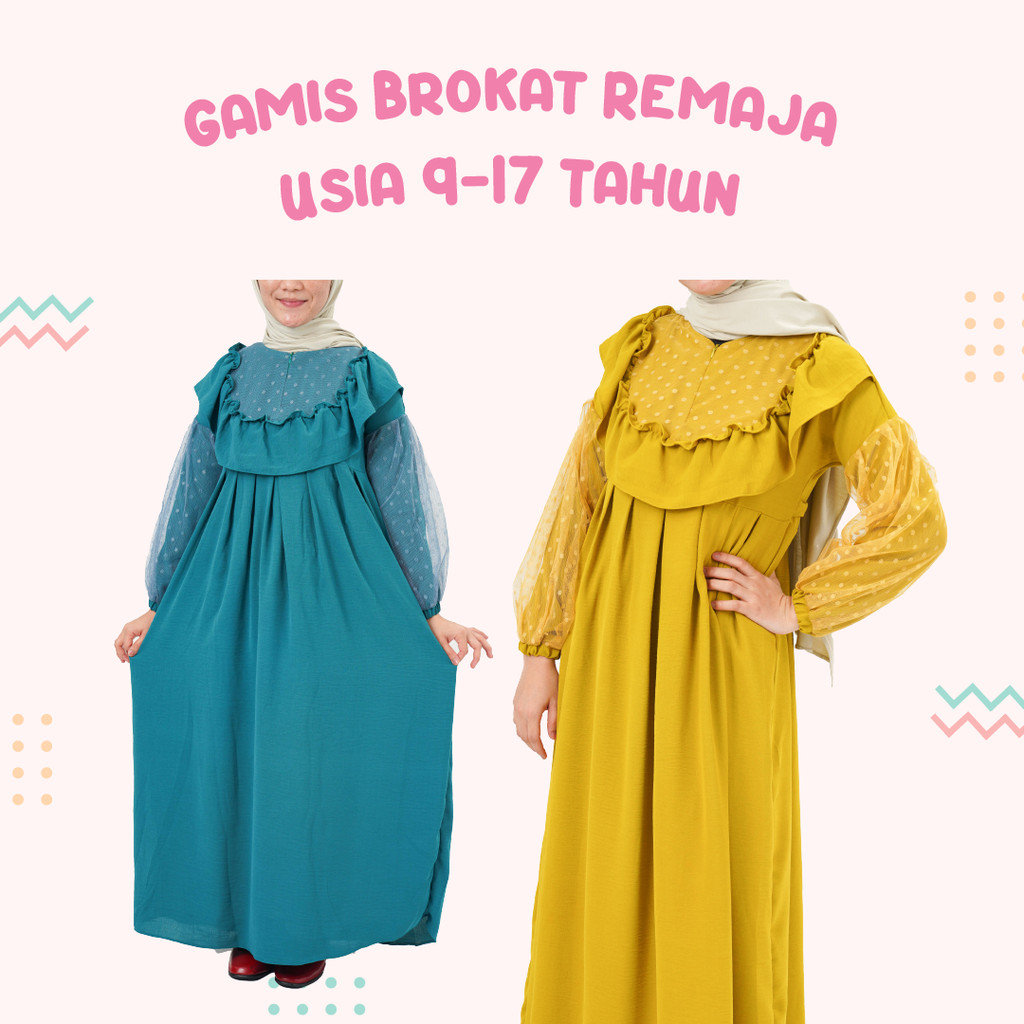 Dress Gamis Tulle Brokat Anak Remaja
