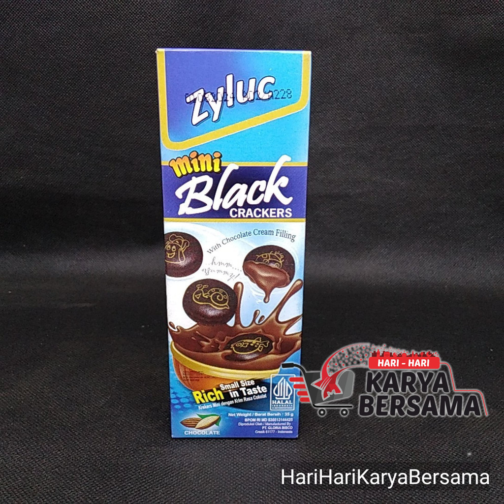 

MAKANAN RINGAN BISKUIT ZYLUC MINI BLACK CRACKERS CHOCOLATE 35GR