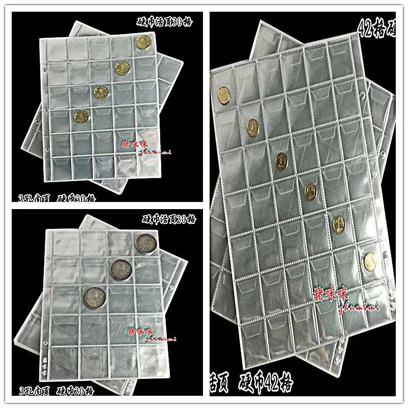 

10PCS Album for Coins Albums Page 12/20/30/42 Pocket Coins Collection PVC Transparent Inside Pages 250 X 200 Mm Coins Loose Leaf