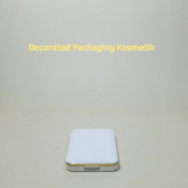 Pot Bedak Padat TWC Kotak + Godet Dan Puff Putih / Bedak / Wadah / Set Bedak / Bedak Two Way Cake Ko