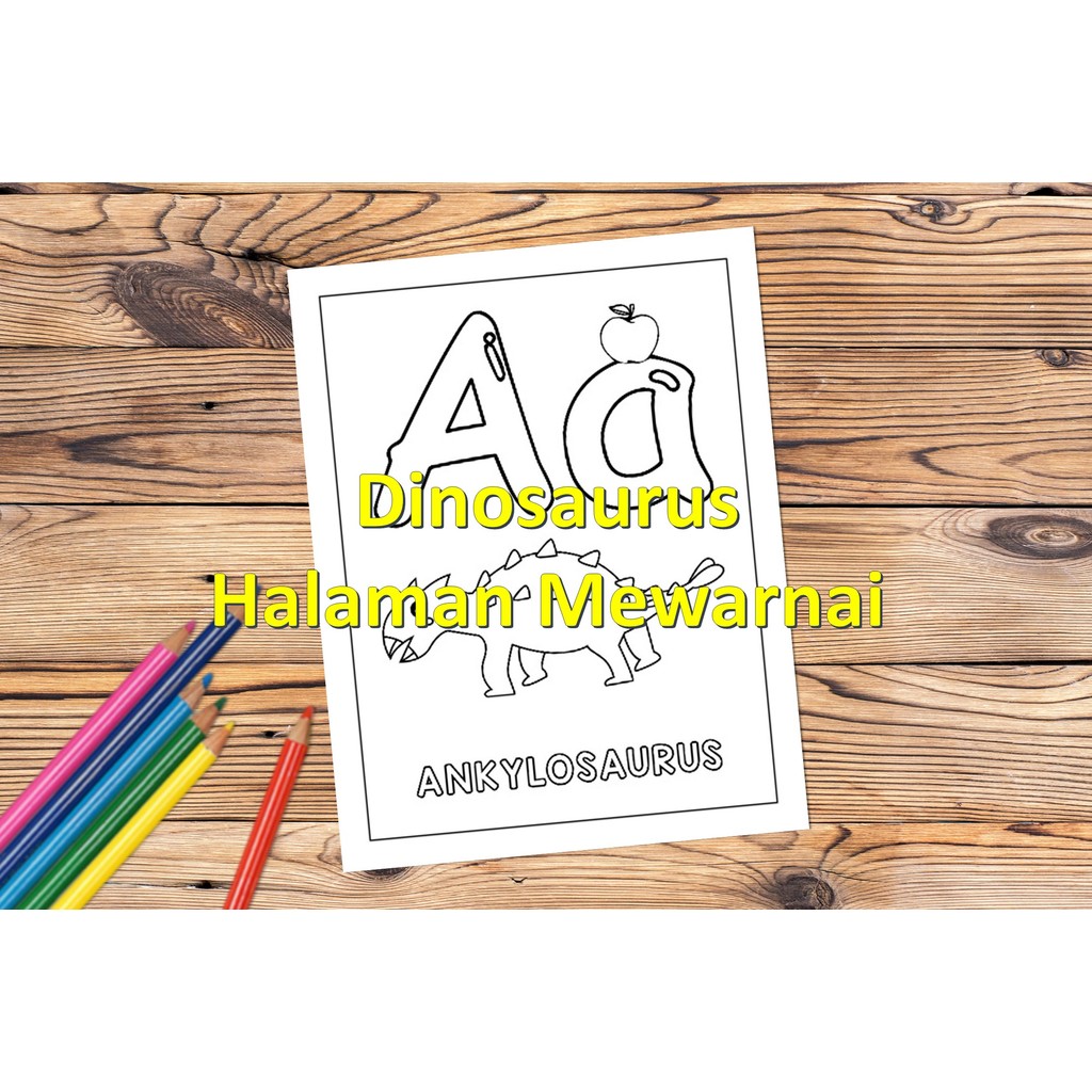 Gambar Mewarnai Dinosaurus, Dinosaurus ABCD Abjad, dan Aktivitas Anak Printables Download Gratis