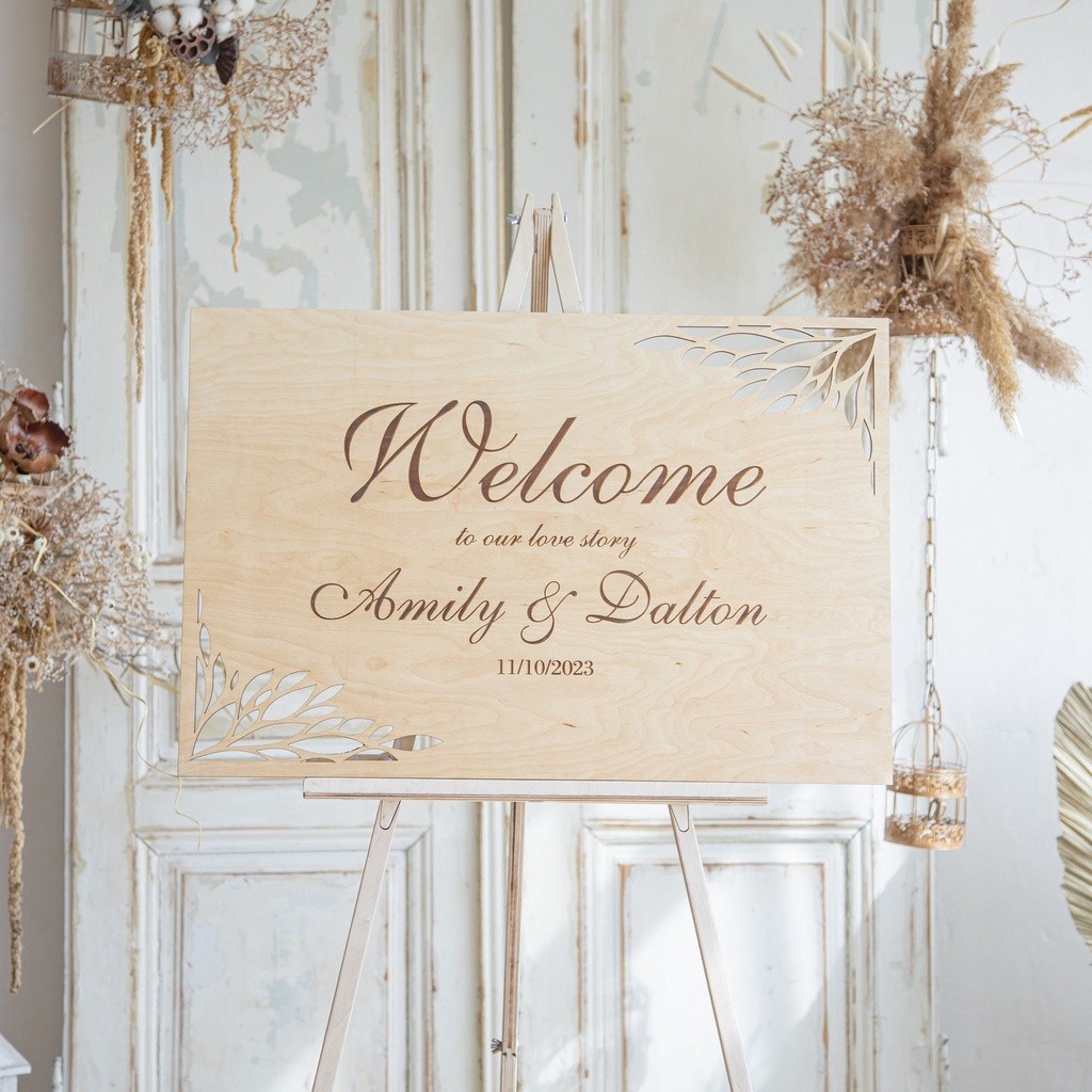 Wedding Welcome Guest Sign Kayu / Welcome Sign