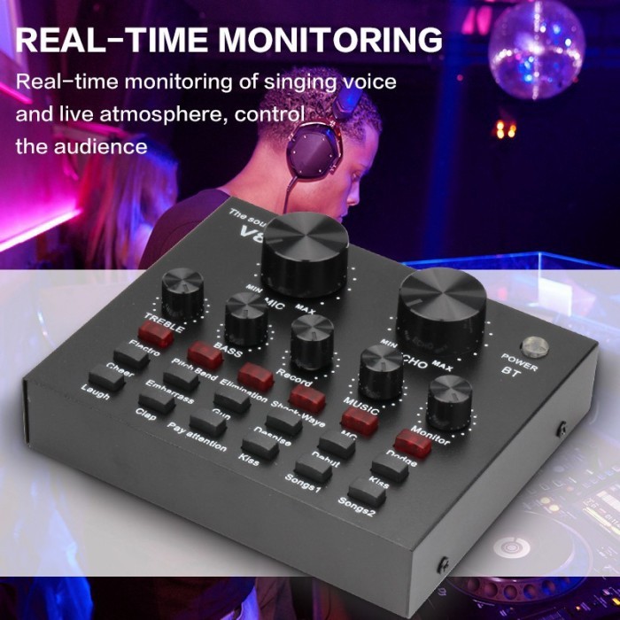 SALE - Sound card V8 Mixer Bluetooth SoundCard V8 Audio Soundcard