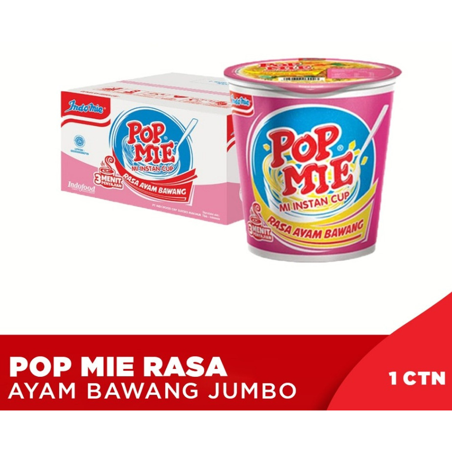 

1 ctn - Pop Mie Rasa Ayam Bawang Jumbo indofood