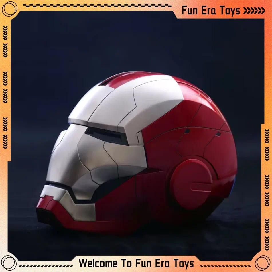 MK5 Iron Man Helmet LED Eyes 1/1 Cosplay Voice Control Avengers Metal Mask Electric Voice Control He