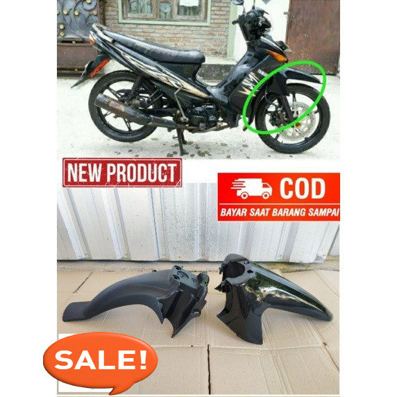 Selebor Slebor Spakbor Depan Belakang Sed Vega ZR Warna Hitam Mengkilap