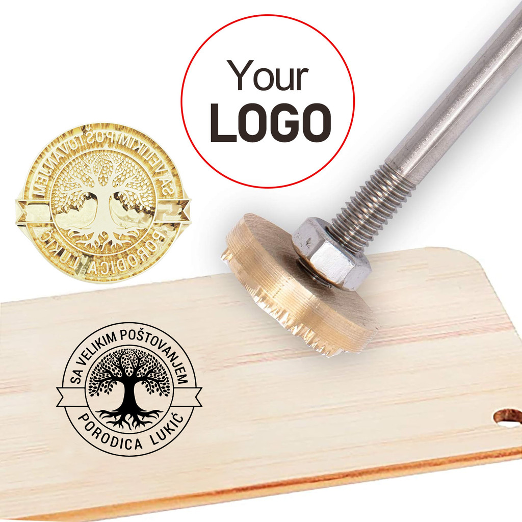 

Leather Wood LOGO Customized Brass Iron Heating Stamping Embosser Stamp Custom Cake Hamburger Wedding Party Private LOGO DIY