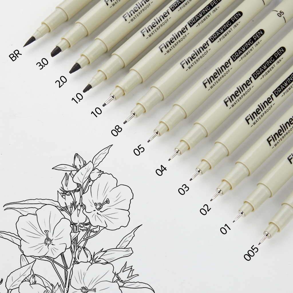 

Black Drawing Pens,Fineliner Ink Pens,Set of 12 Micro-Pens,Anime Pigment Pen,Art Pens,for Sketching,Technical Drawing