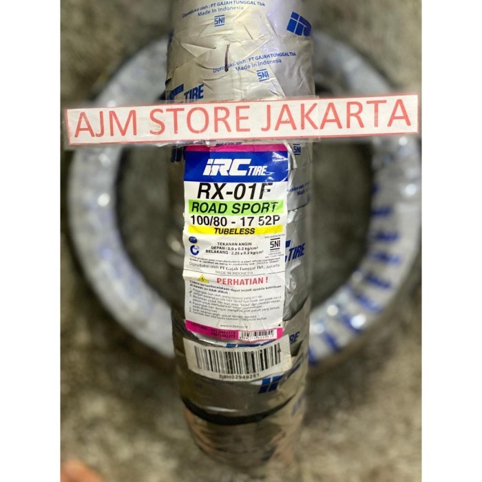 IRC RX-01F 100/80-17 Tubeless..