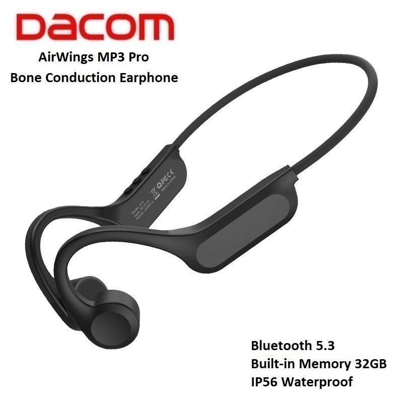 GROSIRUNIK99 DACOM AirWings MP3 Pro - Bone Conduction Earphone Waterproof IP56 - Built-in 32GB Memor