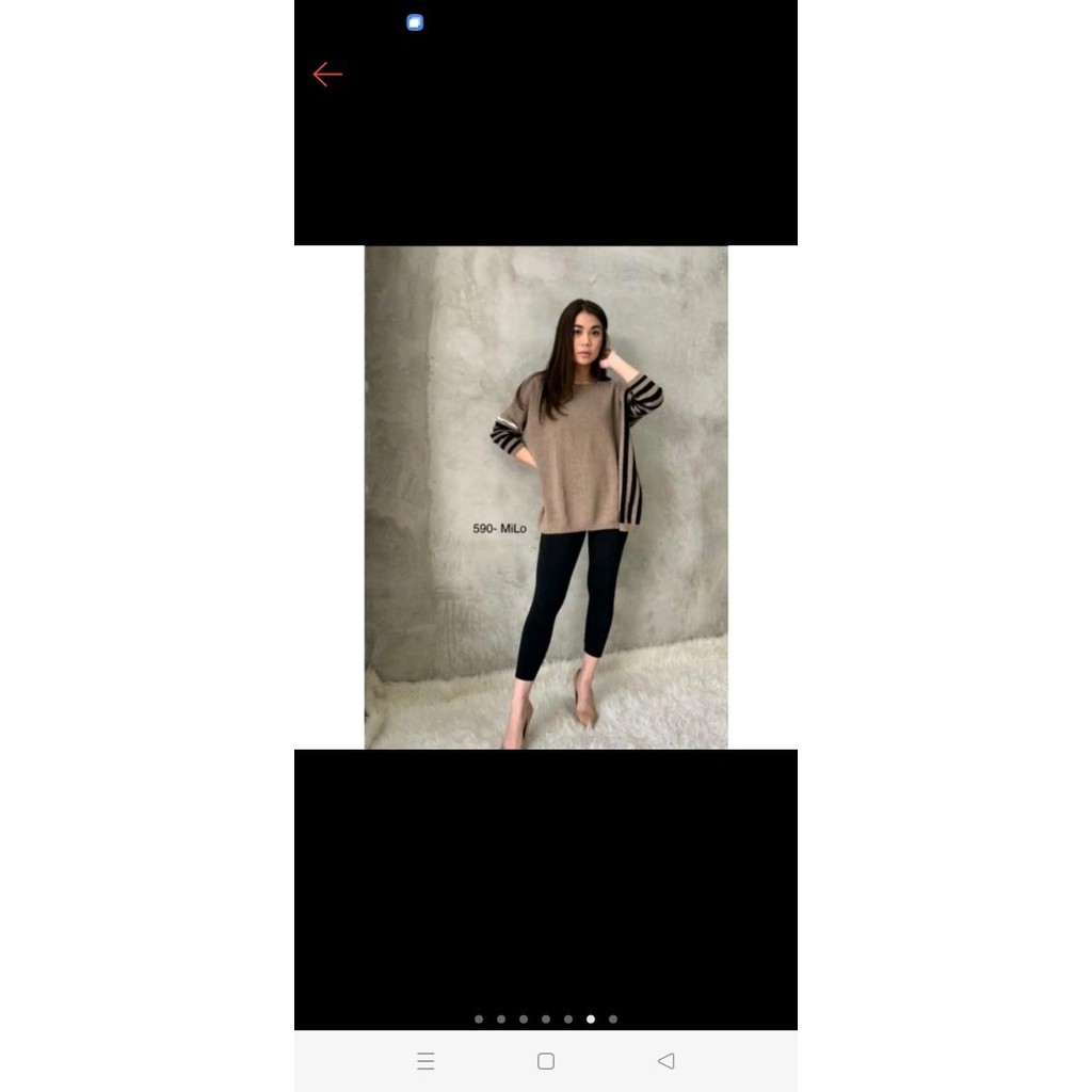 atasan polos Oversize Jumbo Bigsize wanita rajut import - NAVY, ALLSIZE