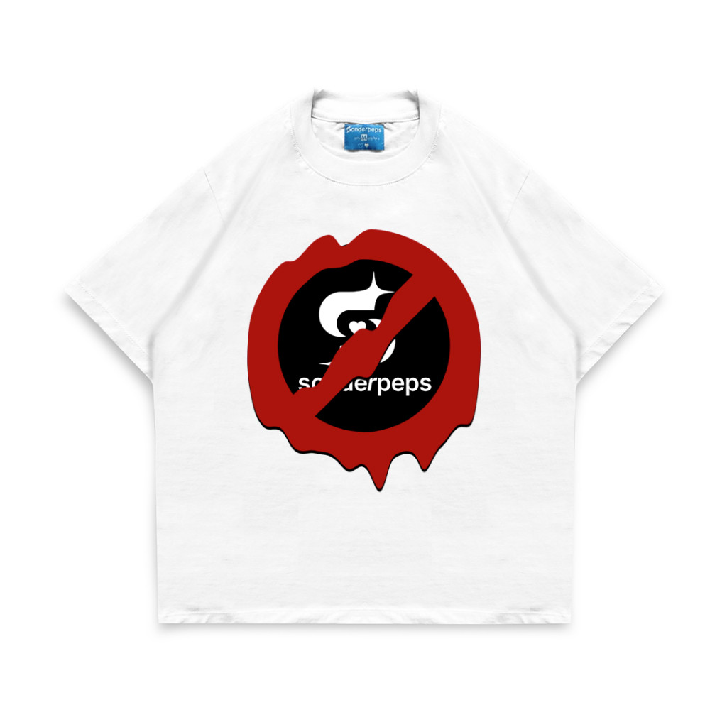 Sonderpeps - Kaos Boxy Pria dan Wanita Tshirt - Forbidden White