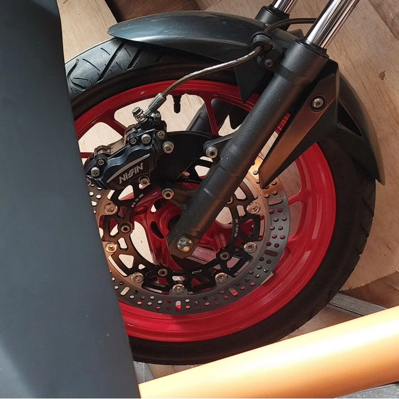 SPESIAL PROMO pesanan khusus breket kaliper nissin samurai 4P 4Piston CB150R disc 320mm cnc alumuniu