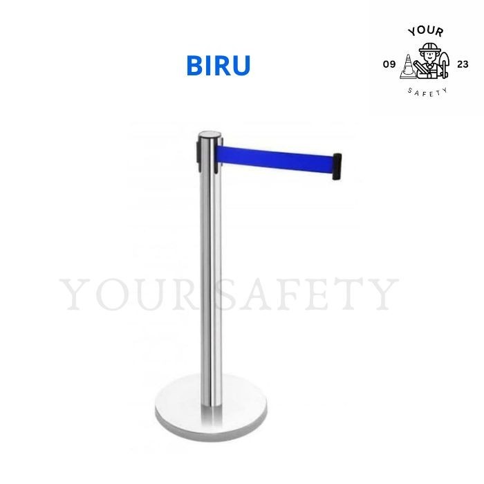 

Tiang Antrian Pembatas Stainless Adjustable Pita - HitamDijamin Ori