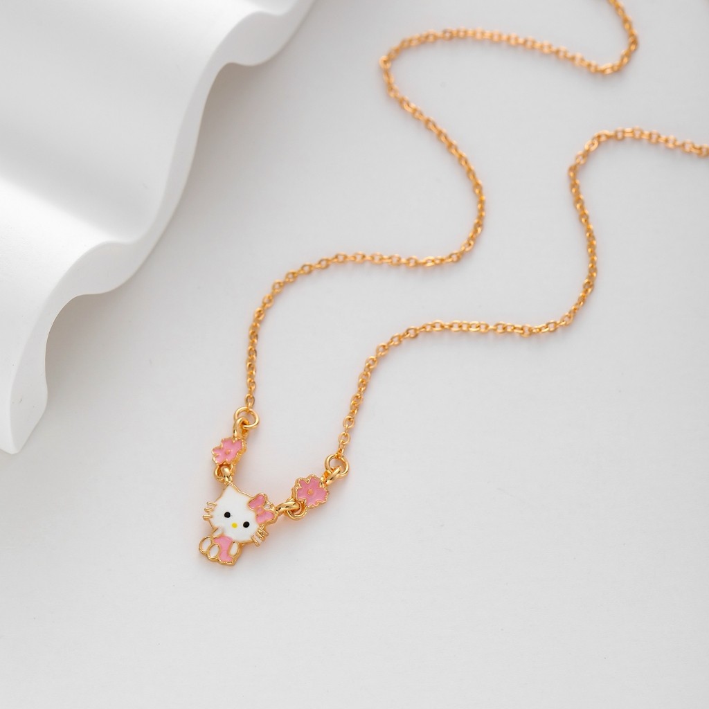 Gammaraki Kalung Anak 208N kalung anak titanium wanita emas muda model korea murah anti karat panjan