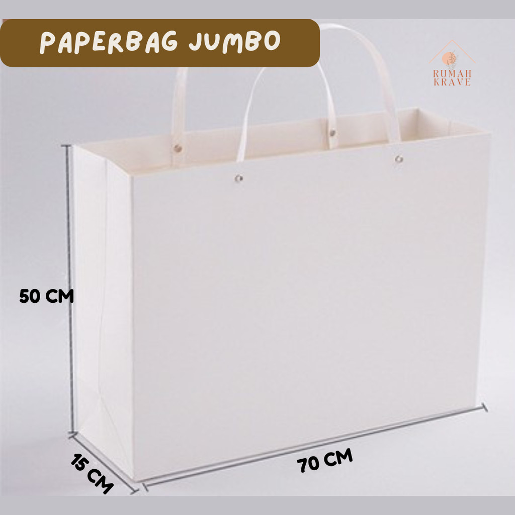 

RUMAH KRAVE - Paperbag 70x15x50 Cm Jumbo Putih
