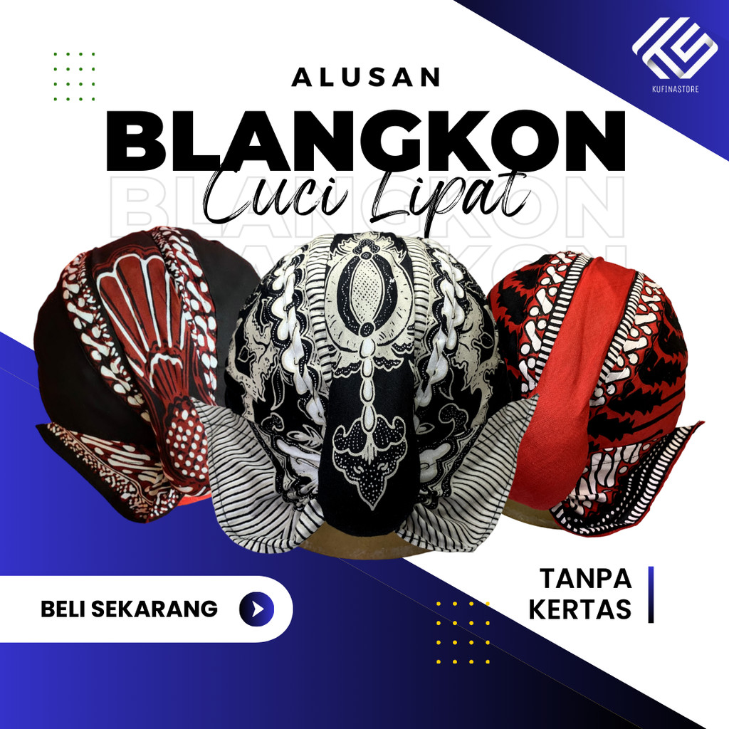 Blangkon Alusan Cuci lipat anak anak dan dewasa