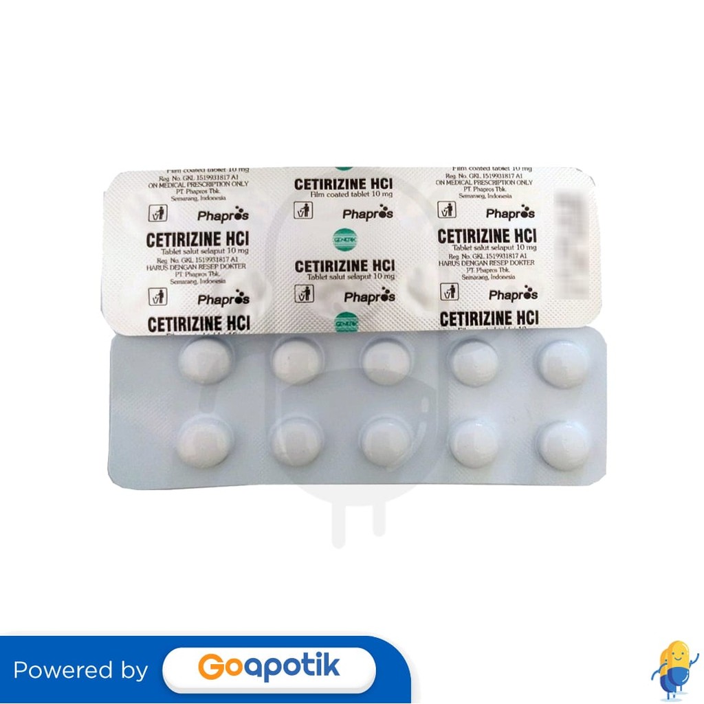 Cetirizine Hcl Phapros 10 Mg Strip 10 Tablet