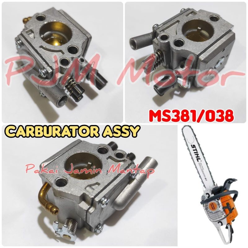 

ms381 carburator assy karburator komplit mesin sinso chainsaw senso sthil stihl 038 amplas