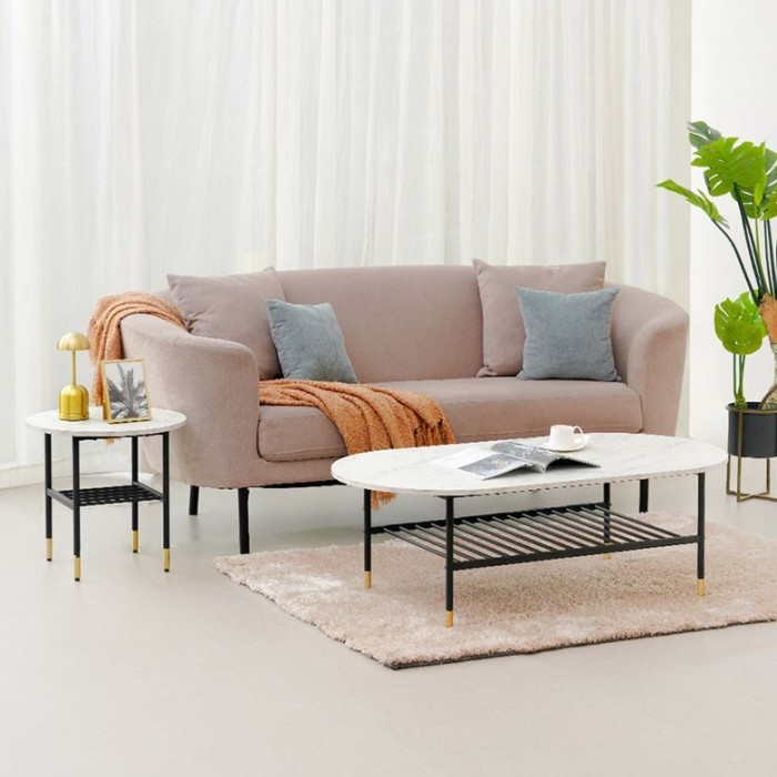 Set Meja Tamu Meja Sisi Minimalis INFORMA Side Table/Coffee Table