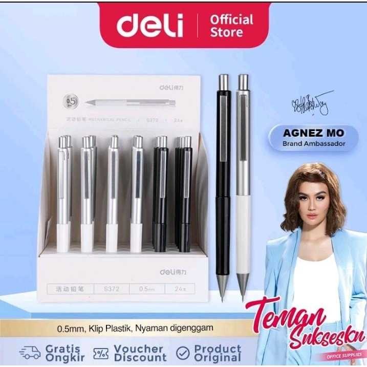 

Deli Mechanical Pencil / Pensil Mekanik 0.5mm Desain Elegan S372