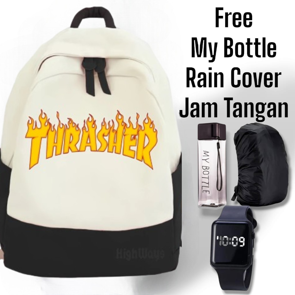 SPS - TAS SEKIOLAH ANAK SD SMP SMA LAKI LAKI PEREMPUAN TAS THRASHER REMAJA FASHION TERBARU