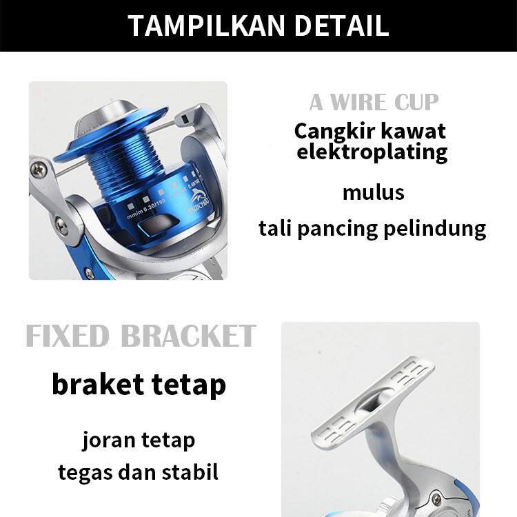 NEW PRODUCT IZINREEL YUMOSHI 13BB SPOOL BESI METAL BK6000 LOGAM SERI ROL GULUNG SENAR PANCING REEL