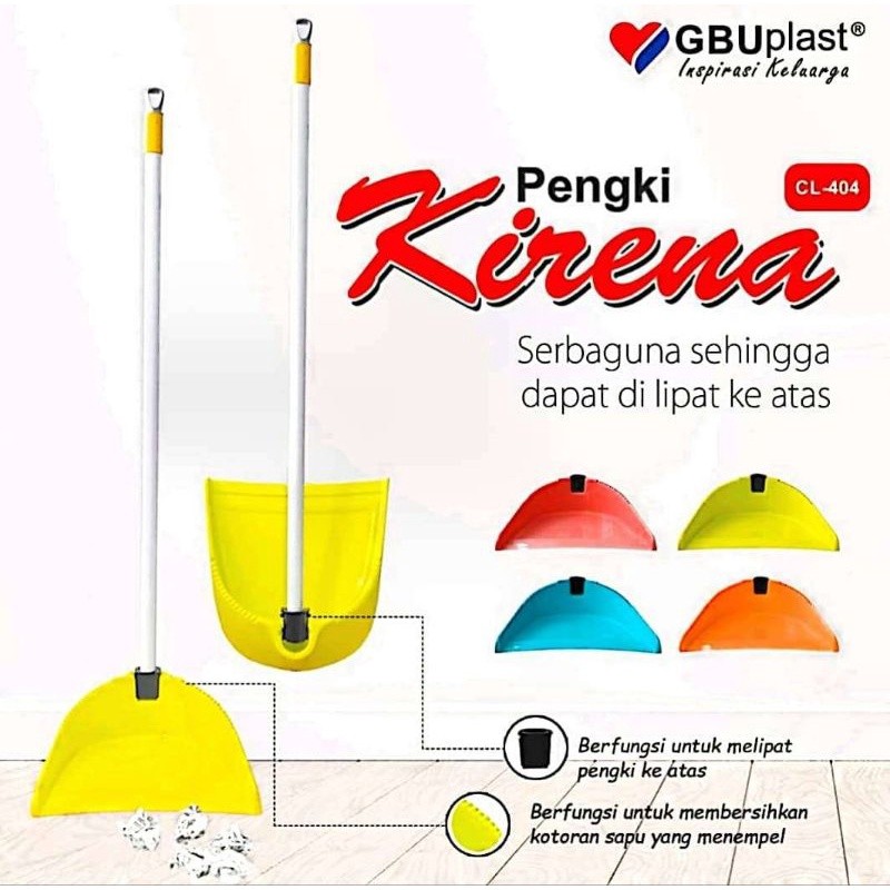 GBU Plast Pengki Serok Sampah Plastik Lipat Tebal Kuat Kirena