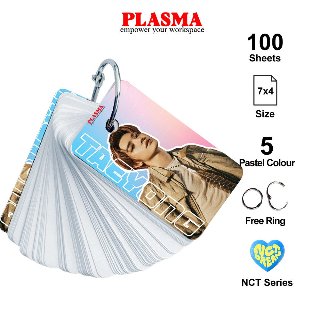 

[100 Lembar] NCT FLASH CARD Series Candy Colour Paper Notebook Mini Warna Pastel Free Ring