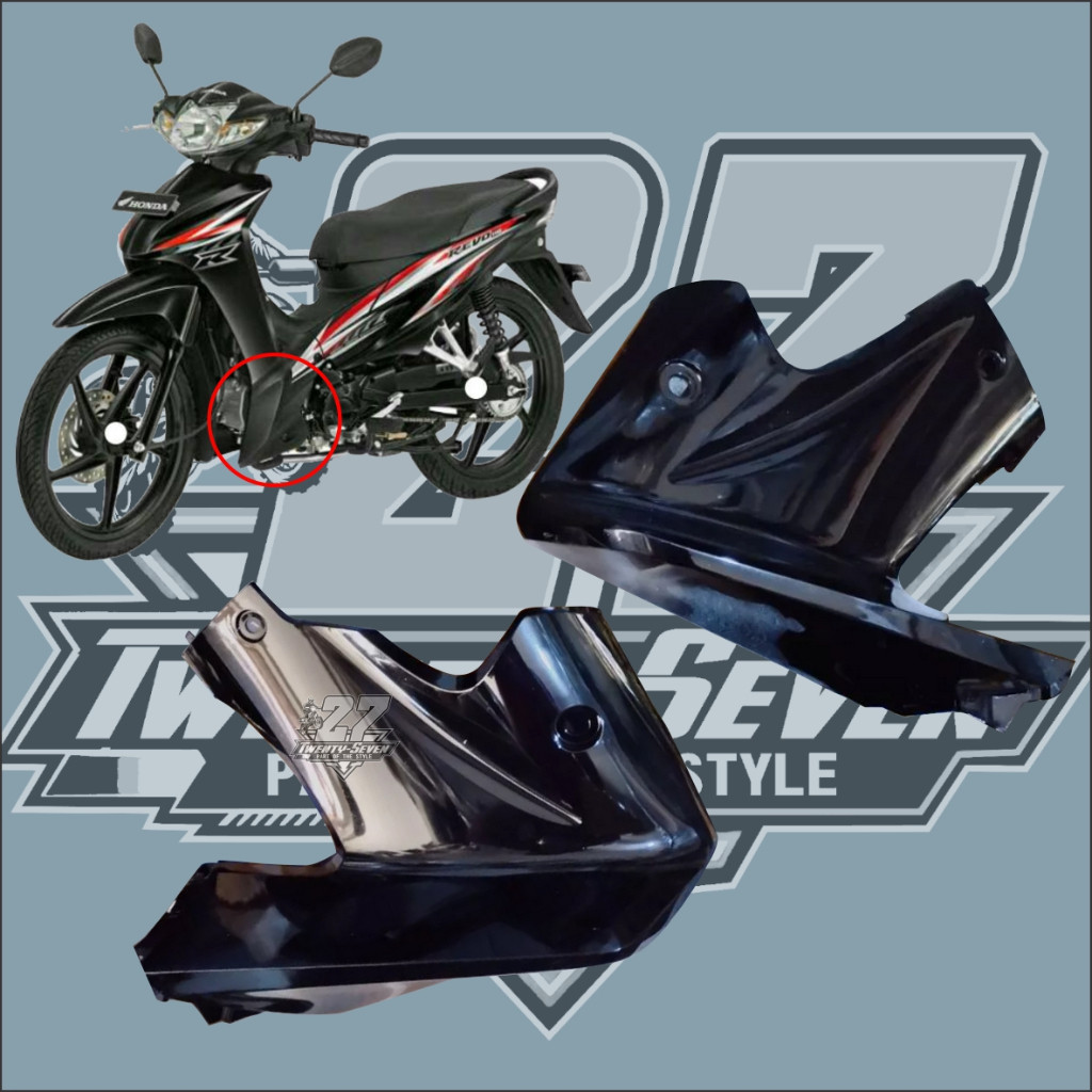 SAYAP BAWAH HONDA REVO 110, ABSOLUTE KANAN & KIRI HITAM