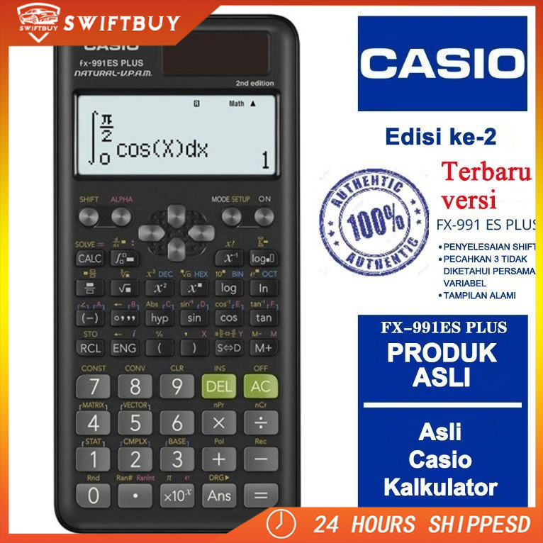 

Kalkulator Scientific Casio Ilmiah FX-991EX/991ES-Plus Calculator Scientific Casio Kalkulator Casio Scientific 417 Fungsi/Dua Sumber Tenaga Baterai Dan Tenaga Matahari/40 Konstanta Rumus