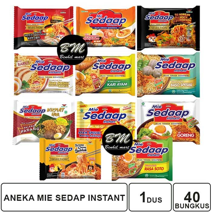

1 DUS ISI 40 BUNGKUS MI SEDAP INSTANT