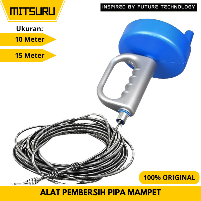 MITSURU Pipe Cleaner 10M 15M Alat Pembersih Saluran Pipa Anti Mampet 10 - 15 Meter Terlaris