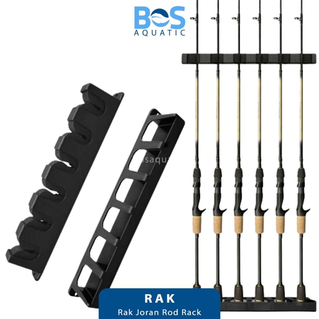 Bosaquatic - Rak Joran 6 Lubang Rak Joran Pancing Dinding Tempat Joran Dinding