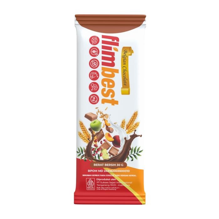

PROMO Flimbest Meal Replacement Cokelat Susu 1 Box (12 Sachet)