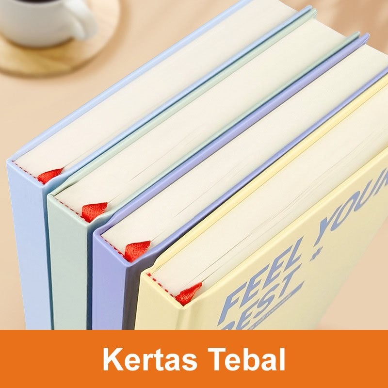 

[Whispers] AKUSA Hard Cover Book A5 100 Lembar Buku Catatan Jurnal Notebook Warna Pastel Minimalis