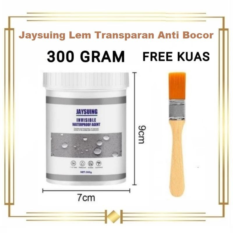 

[ELSA] Lem Anti Bocor Dan Rembes Jaysuing Free Kuas 300g Cat Transparan Pencegah Kebocoran Mudah Kering Serbaguna