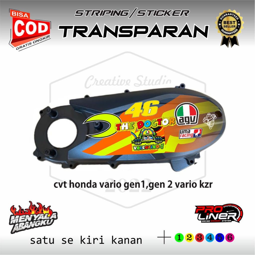sticker variasi cvt vario gen1 dan vario kzr simple custom vr46