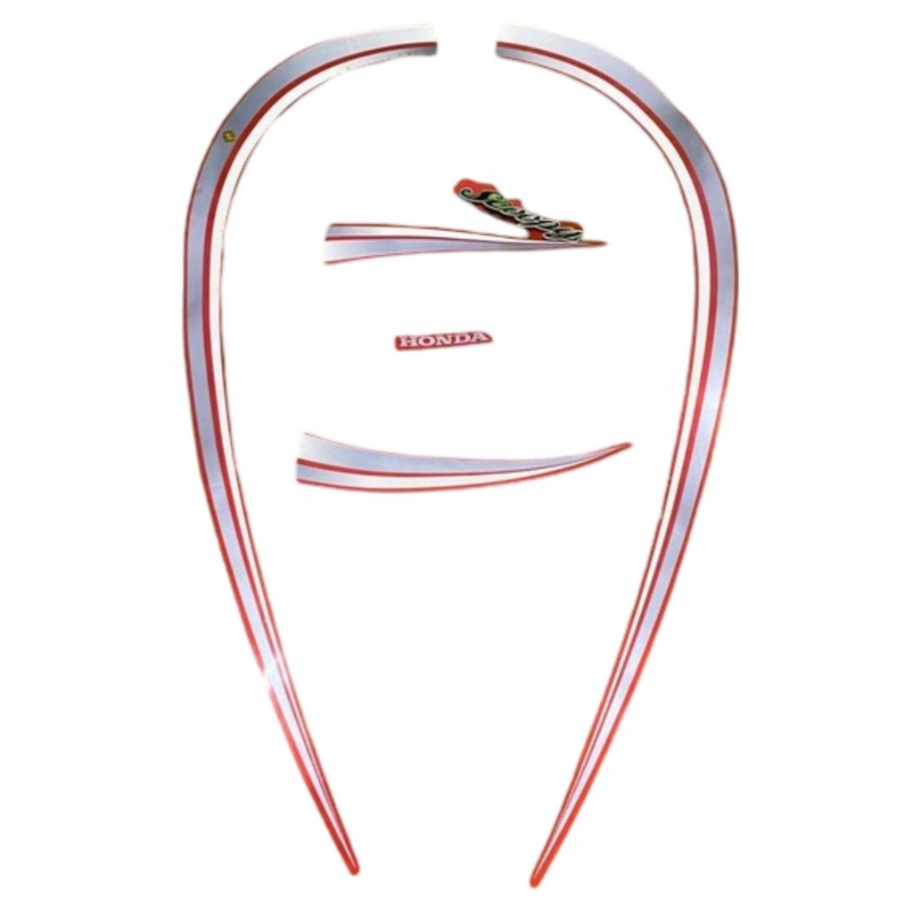 Stiker Striping Motor Honda Scoopy Karbu 2012 Merah Full Body - Motorcycle