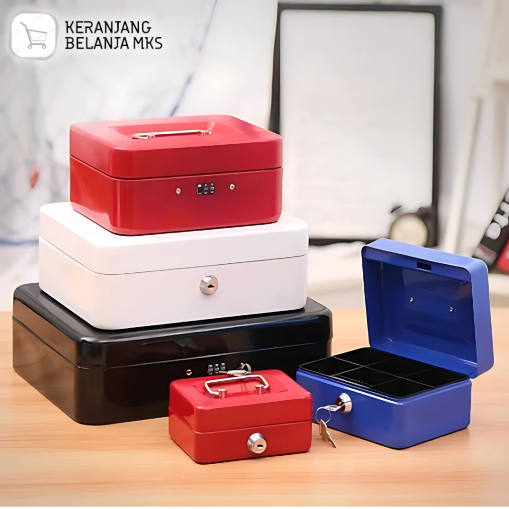 Brankas Uang Brangkas Penyimpanan Uang Money Box Uang Cash Box Portable Kunci Good High Quality